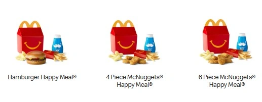 mcdonald's happy meal menu prices